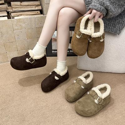 Women's Mid-calf Thick Bottom Winter Lightweight Warm Padded Snow Boots Non-slip Wear-resistant Casual Sneakers Cotton Boots Soybean Shoes