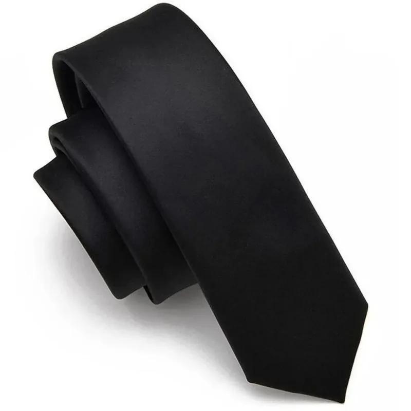 High Quality Solid 100% Handmade Polyester Silk Ties Men Necktie Striped Narrow Collar Slim Cashmere Casual Tie Accessories