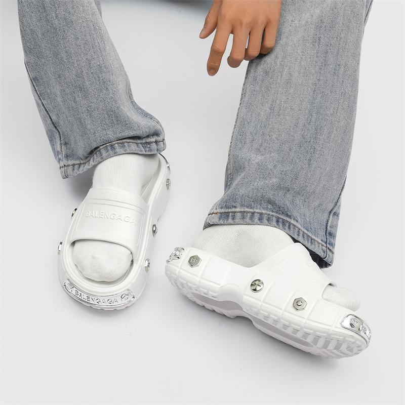 Sommer Harajuku Japan Korea Paar Hausschuhe Sandalen Herren Strand Freizeitschuhe Plateau Pantoletten Original Männliche Rutschfeste Hausschuhe 36-45