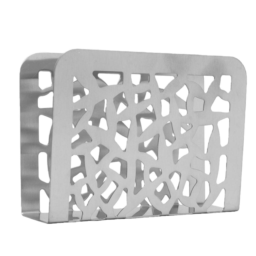 Tabletop Napkin Holder Stainless Steel Hollowed Metal Paper Napkin Holder Tissue Dispenser for Kitchen Countertop Bar
