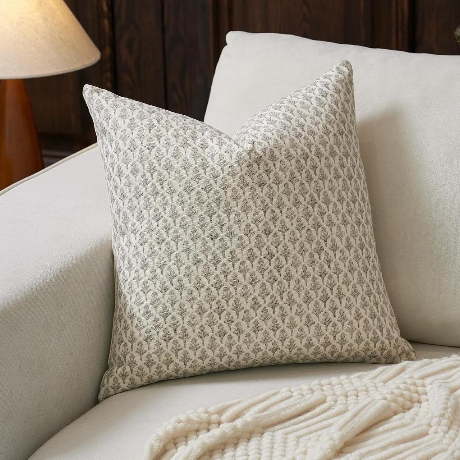 

Floral Pillowcase, Spring Plant Print Pillow Cover, Linen Printed Living Room Sofa Cushion Home Decor 1pcs