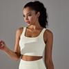 Seamless Knit Solid Color Dot Strap Back Bra Sports Running Fitness Wear Vest for Women