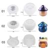Silicone Mushroom House Silicone Mold With Cover Handmade Craft Epoxy Resin Mold DIY Storage Mold 3D Planter Pot Mold