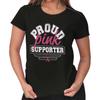 Proud Pink Breast Cancer Awareness Support Womens Top Junior Graphic Tee