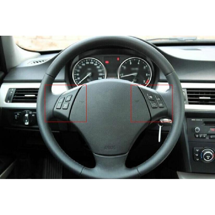 Fit For BMW X1 E84 2010-2013 ABS Carbon Fiber Steering Wheel Switch Cover Trim