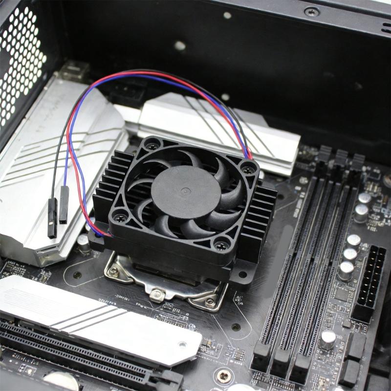 Brushless CPU Cooling Fan With Aluminum Heatsink Low Noise Radiator Heat Dissipation Fan For CM4 Development Board