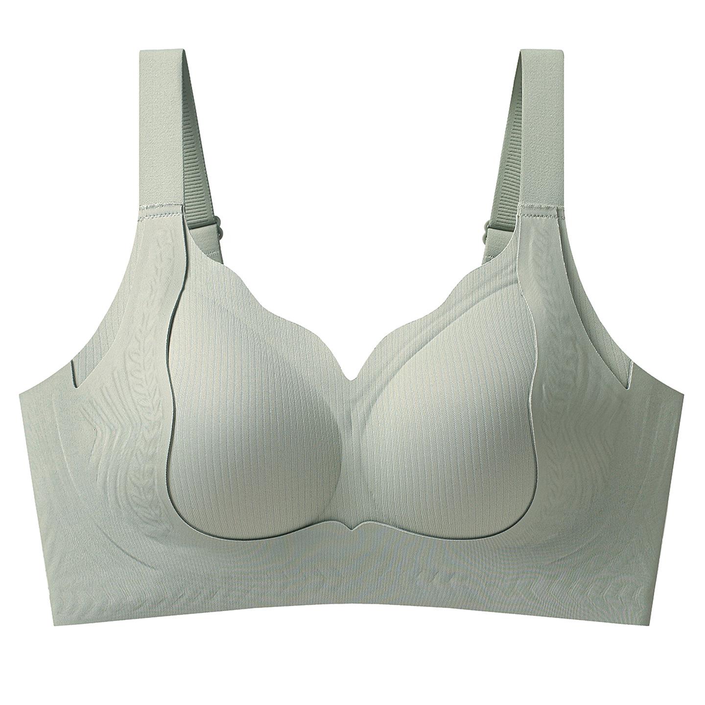 

Белый бесшовный спортивный бюстгальтер: Непрозрачное, Подтягивающее, Моделирующее, Дышащее, Тонкое нижнее белье с боковой поддержкой для женщин XL (120-135 lb) 38/85ABC