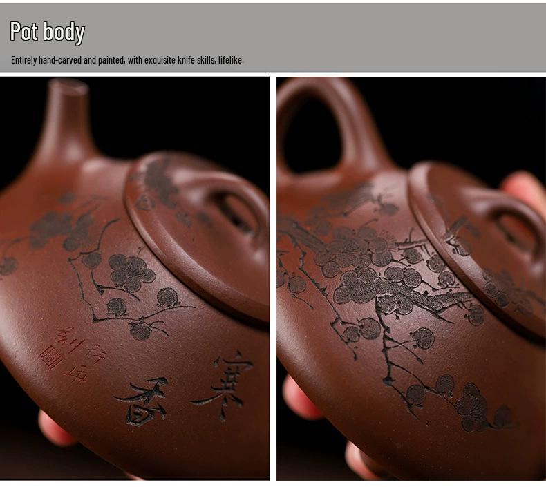 Handmade Yixing Purple Clay Teapot for Home Use - Ziyuan Shiqiao Clay