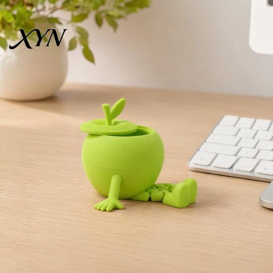 Smooth Edge Storage Container Small Fruit Shaped Container, 3D Printed Candy Items Playful Desk Accessory Box with Movable Joints for Office Desktop,