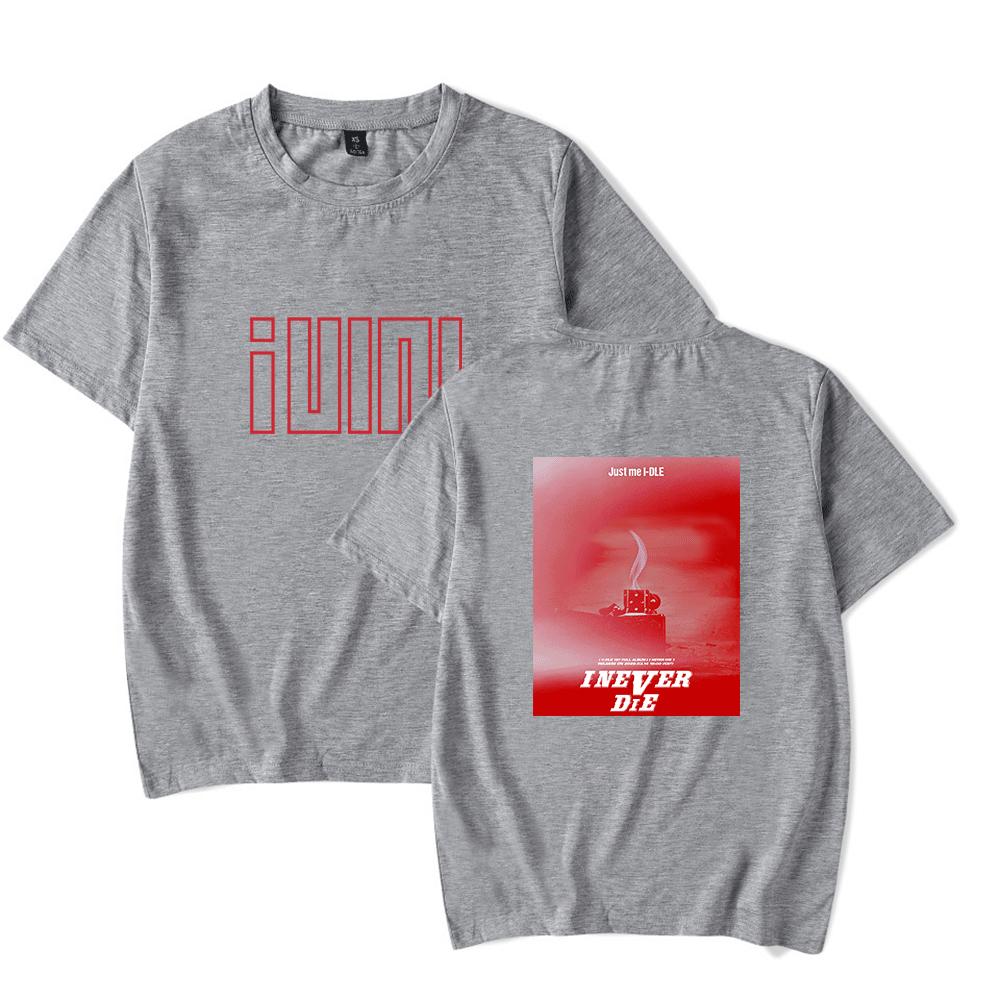 2023 Kpop Gidle New Album I Never Die Tshirt Cotton Tee Tops Short Sleeve For Unisex And Women Casual Streetwear