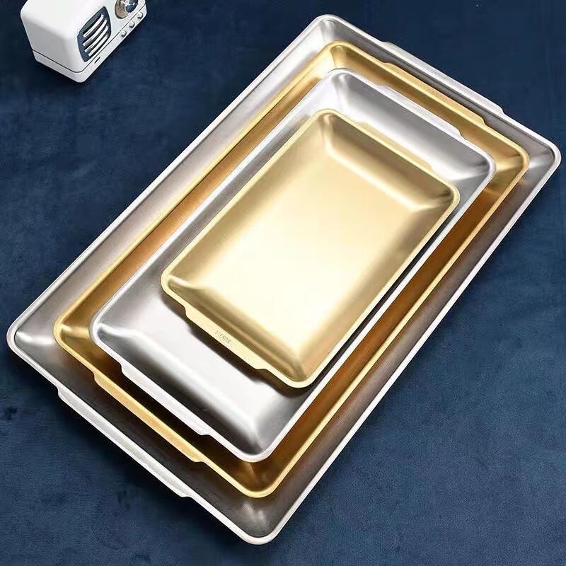 Premium Gold 304 Stainless Steel Serving Tray