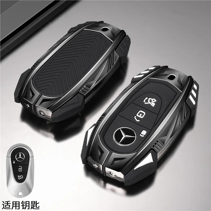 Autoschlüsselhülle für Mercedes-Benz A B C E G S-Klasse CLA CLS GLA GLB GLC GLE GLS EQA EQB EQC 3 Tasten Auto Zubehör