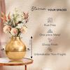 Unbreakable Metallic Flower Vase for Home Decor | Aesthetic Flower Vase Gift for Wedding, Housewarming, Parties, Gatherings