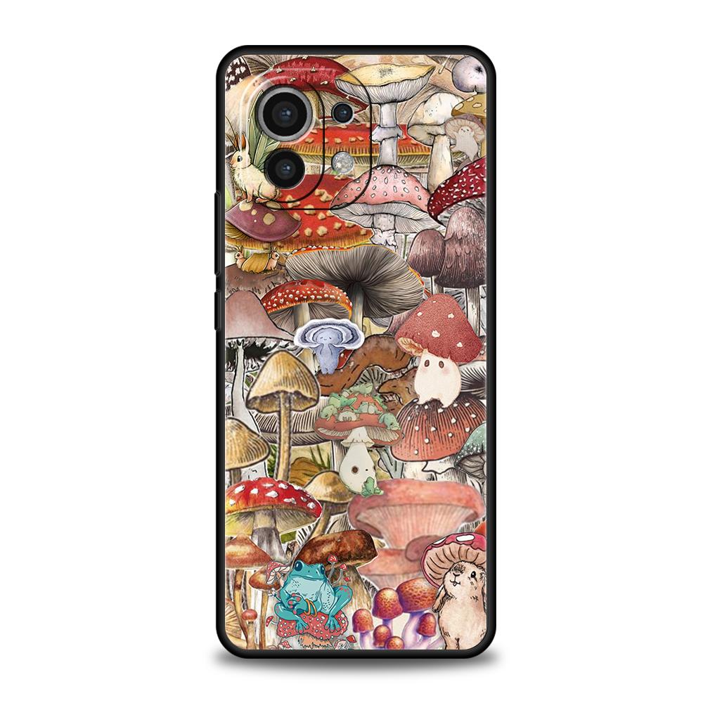 

Colorful Mushroom Phone Case Cover for Xiaomi Mi 15 14 13 12 11 Ultra 14T 13T 12T 11T 10T Pro Lite 5G Soft TPU Fundas Shell Bags Xiaomi 15 Pro