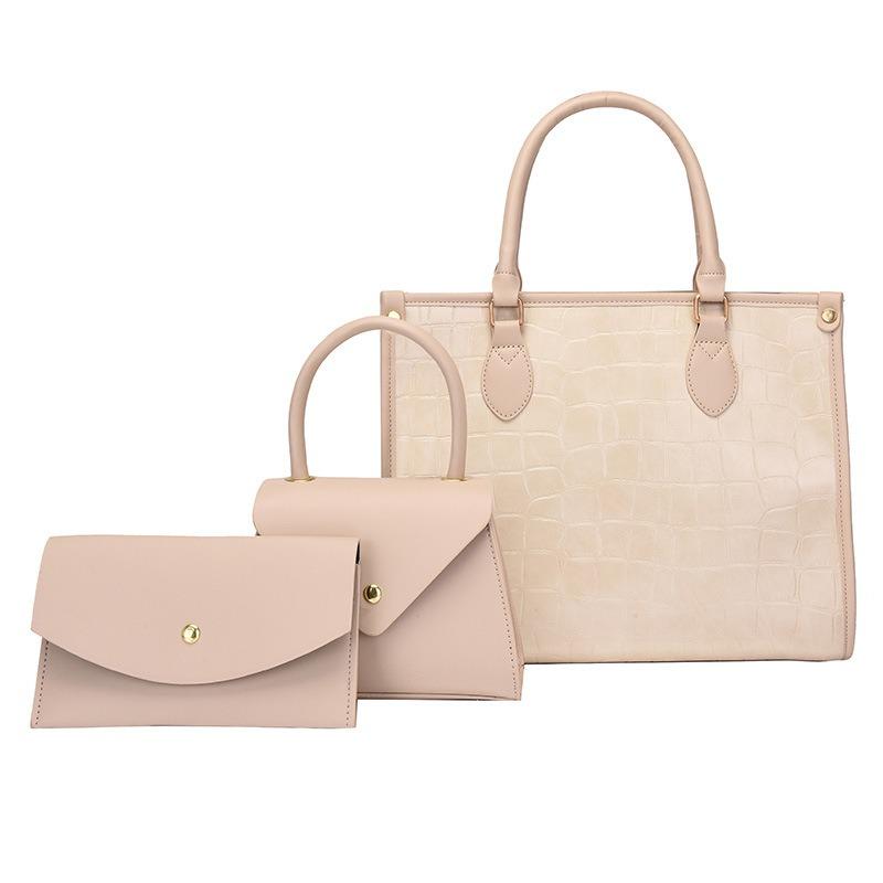 Mother and child bag three-piece set, retro women's bag portable shoulder messenger bag one piece, mother and child three-piece set