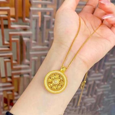 Collana Wei, Bussola degli Otto Tesori, Diamanti, Lusso Leggero Retro Stile Neocinese per Fidanzata