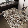 1PC Leopard Print Tiger Skin Non-Slip Floor Carpet Compatible for Office&Living Room&Bedroom&Dining Room - Flat- Soft & Pattern, Vibrant Colors-W302