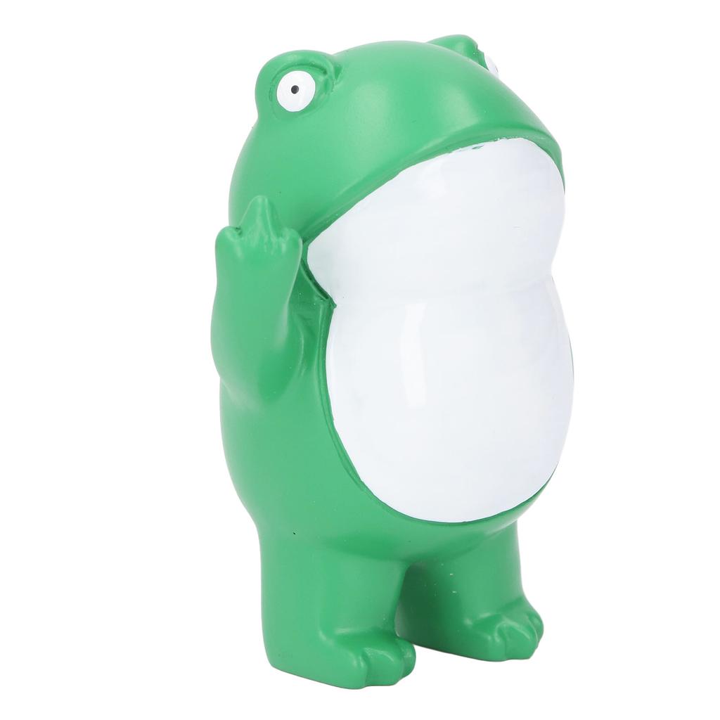 Frog Figurines Realistic Funny Cute Resin Rebellious Frog Statues for Desk Garden Decoration Gifts