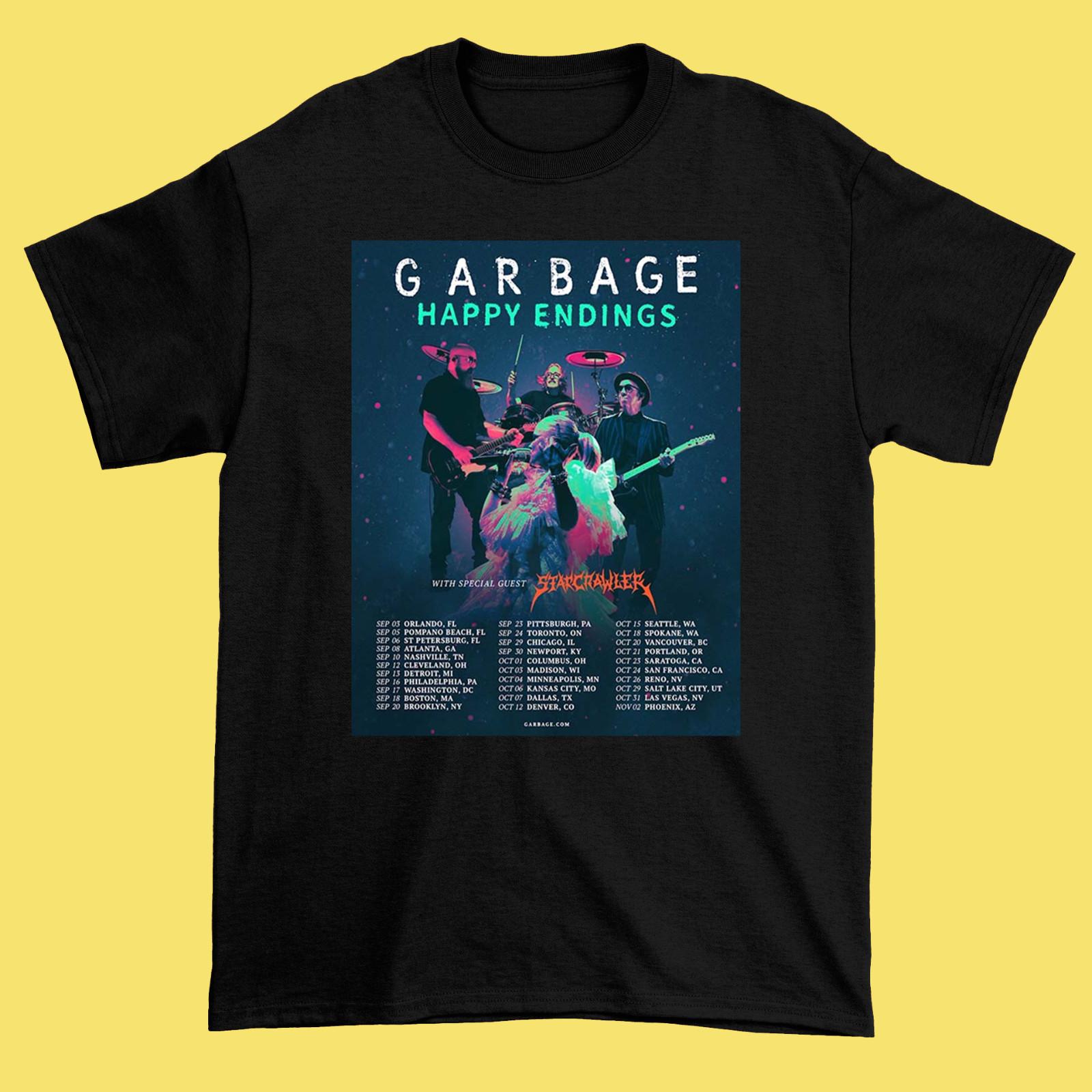 Garbage Happy Endings North American And Canadian 2025 Tour Shirt S разноцветный