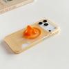 Ultra Thin Hard PC  Card Holder Clear Bracket Grip Magneti Case For iPhone 17 16 15 14 13 Pro Max For Magsafe Charge Cover