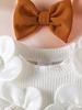 Girls' Long Sleeve Dress & Headband Set with 3D Flowers
