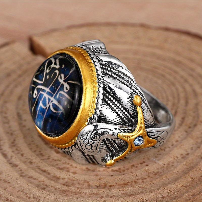 1 szt. Pierścionek niszowy w stylu retro, biżuteria w stylu etnicznym z ciężkiego przemysłu, popularna biżuteria w stylu bohemy