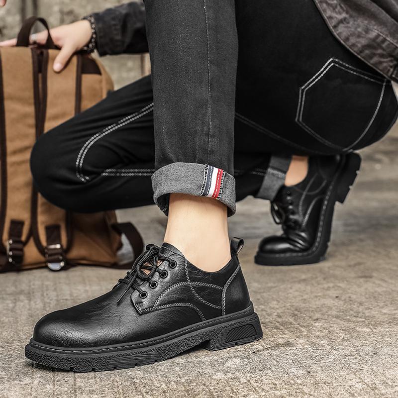 Topánky v britskom štýle Jeseň/Zima Pánske topánky z pravej kože Pánske čižmy Pánske topánky Oxford Topánky Derby Pánske brogues topánky