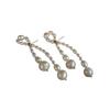 French Gentle 14k Gold Natural Baroque Pearl Earrings Niche Design Stud Earrings Silver Needle Bow