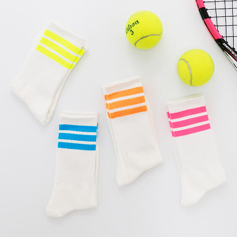 Neon Ringle Gold Socks Crew Socks 2-Piece Set fluorescence