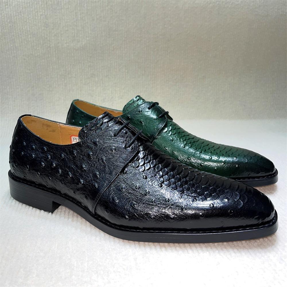 Luxury Trend Crocodile Pattern Dress Party Leather Shoes Men'S Business Dress Men'S Shoes Pointed British Cowhide Derby Shoes