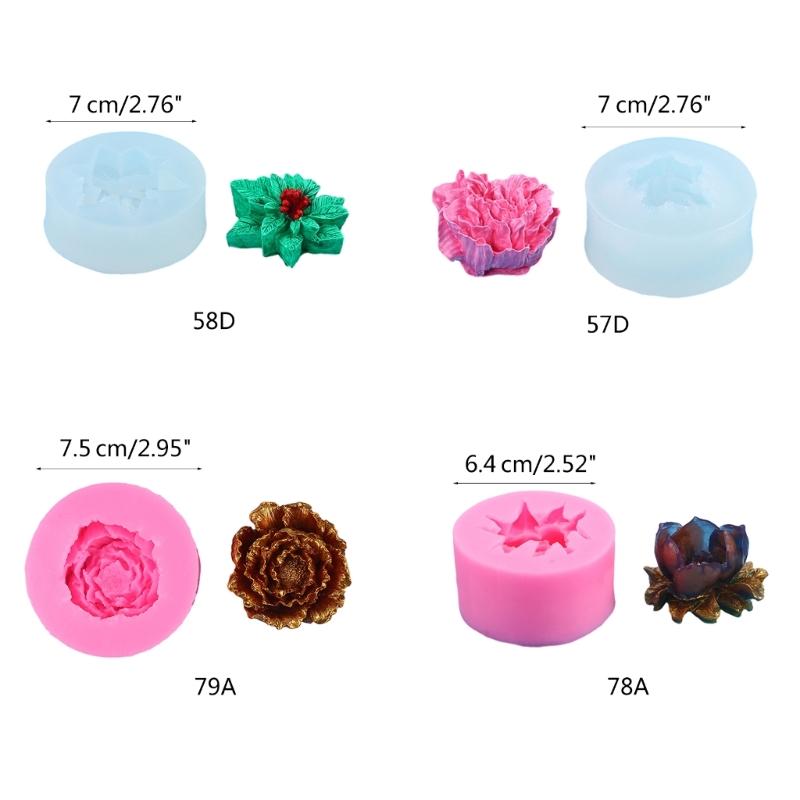 Silicone Mousse Mold Dessert Moulds Flower Shaped Chocolate Moulds Baking Supplies Fondant Moulds Gift for Baking Lover