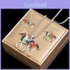 Animal Horse Pendant Necklace With Colorful Oil Drop Design For Women Summer Fashion
