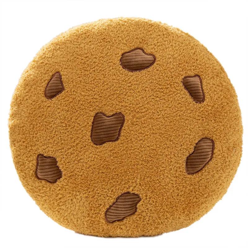 1-5PCS Realistic Cookie Pillow Round Nap Cushion for Office Sofa Seat Backrest Support Biscuit Cushion Christmas Gift