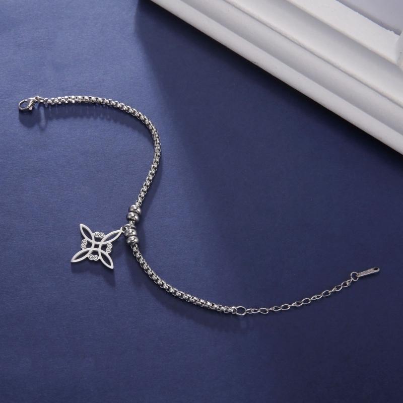 Witch Knot Bracelet Women Stainless Steel Chain Bracelets Hand Wicca Amulets Jewelry Gifts Stainless Steel Material