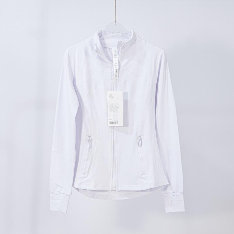 Women's Spring Yoga Sport Jacket - Tight Fit, Casual Jogging, Breathable, Zippered, Stand-Up Collar, Long Sleeve.