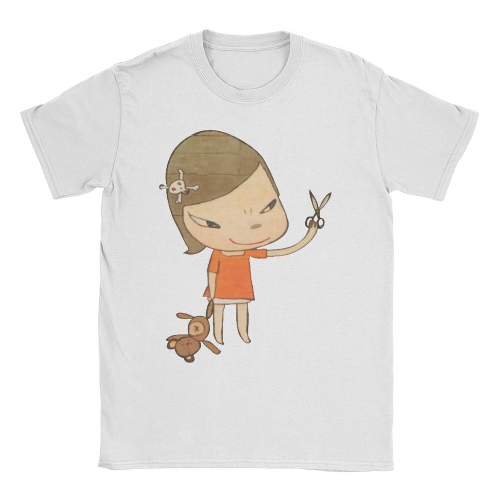 Yoshitomos Nara Cotton T Shirt For Unisex Summer Vintage TShirts Crewneck Fashion Tees Big Size Casual Clothing