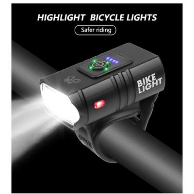 2 T6 LED Bicycle Light High Brightness USB Rechargeable Bike Light Flashlight for Outdoor