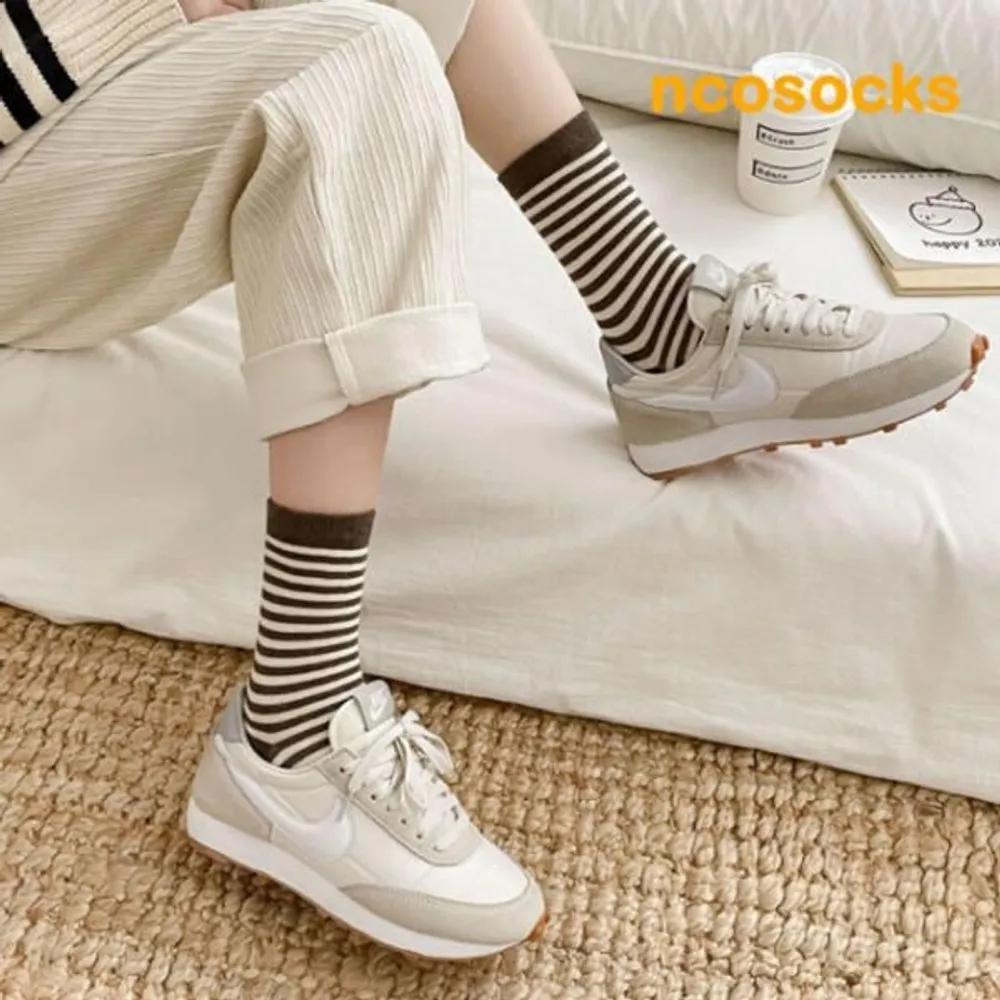 Anco Socks Basic Striped Women s Socks 4-Piece Set gray