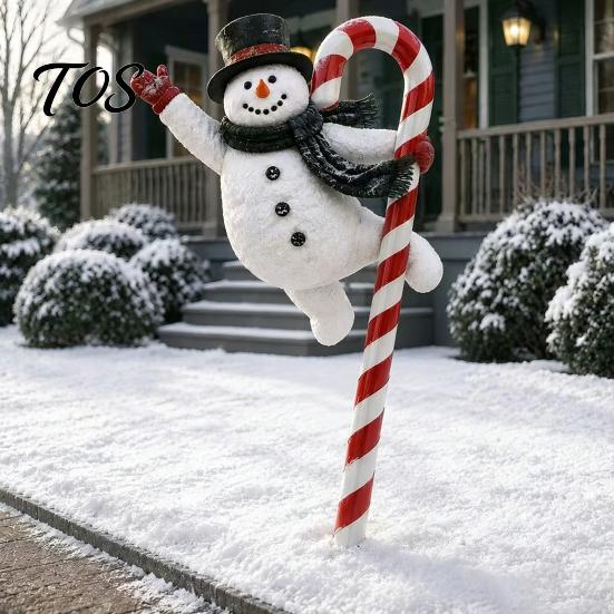 Xmas Lawn Decorations Christmas Garden Stake, Santa Claus Snowman Nutcracker Trumpet Angel Yard Signs Art, Acrylic Festive Sign for Outdoor Courtyard