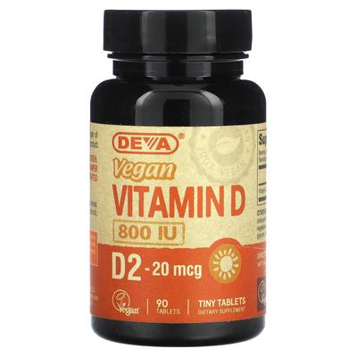 Vegan Βιταμίνη D2, 20Mcg(800Iu), 90 δισκία