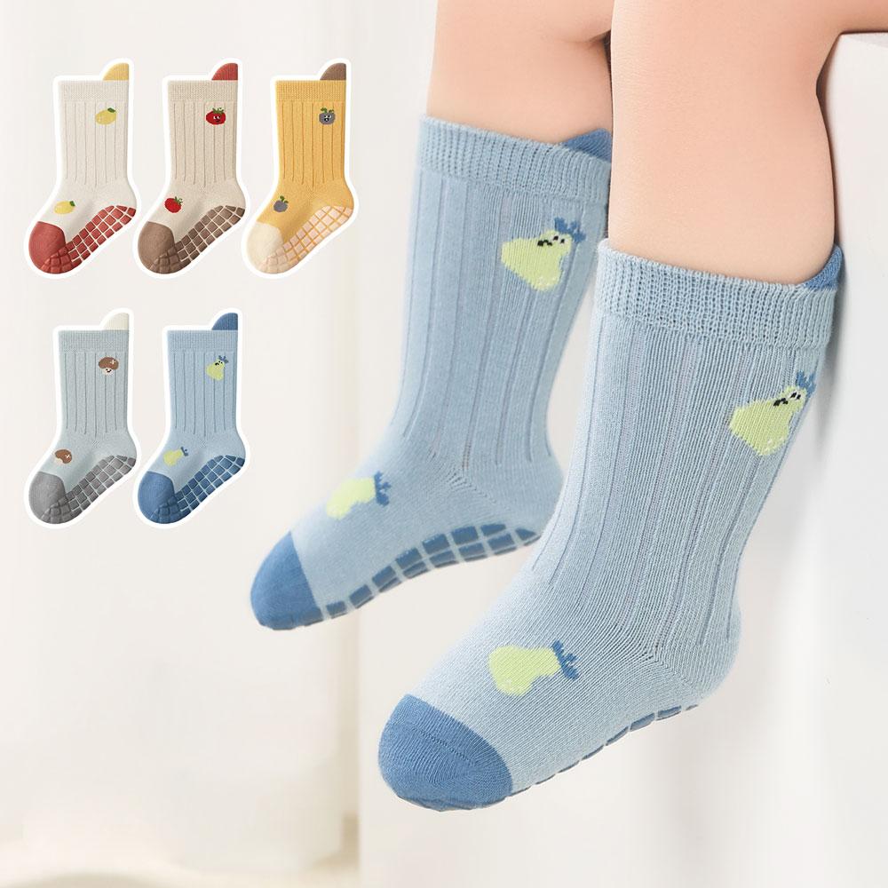 3 Paar Cartoon Kinderbodensocken mit Noppen Atmungsaktiv Rutschfest Kinderbodensocken Weiche Rutschfeste Socken Für Kinder