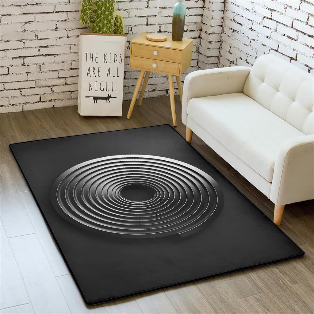 3D Optical Illusion Living Room Carpet Bedroom Living Room Anti-slip Floor Rug Soft Hallway Kitchen Floor Mats Home Decoration