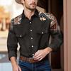 Men'S Fashionable Lapel And Shoulder Length Long Sleeved Casual Top