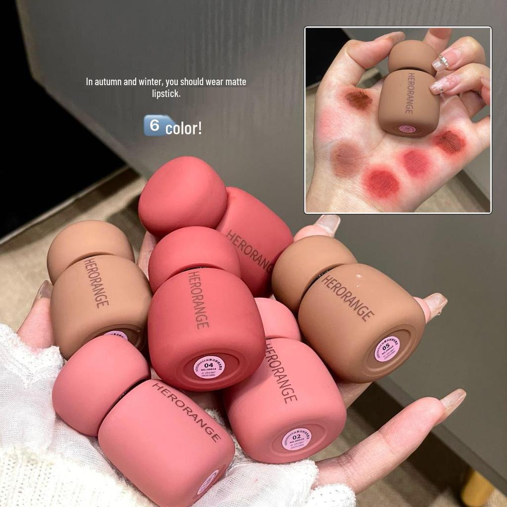 Silky Mist Rich Color-Locking Matte Lip Mud - Autumn/Winter Edition, Youth-Enhancing & Non-Sticking Lipstick.