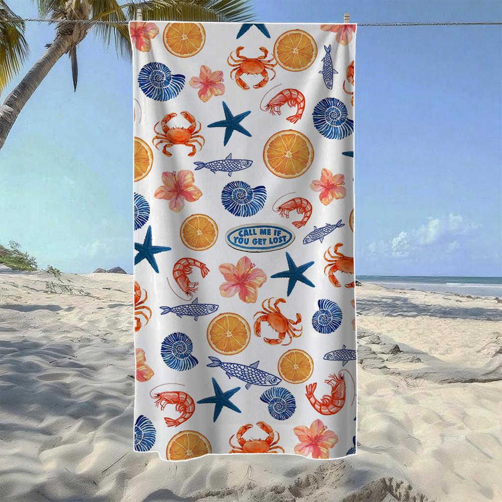 

Starfish Tropical Marine Creature Beach Towel,Soft Quick-Drying, Perfect For Portable Outdoor Travel, Camping And Summer Beach W40*H60(CM)