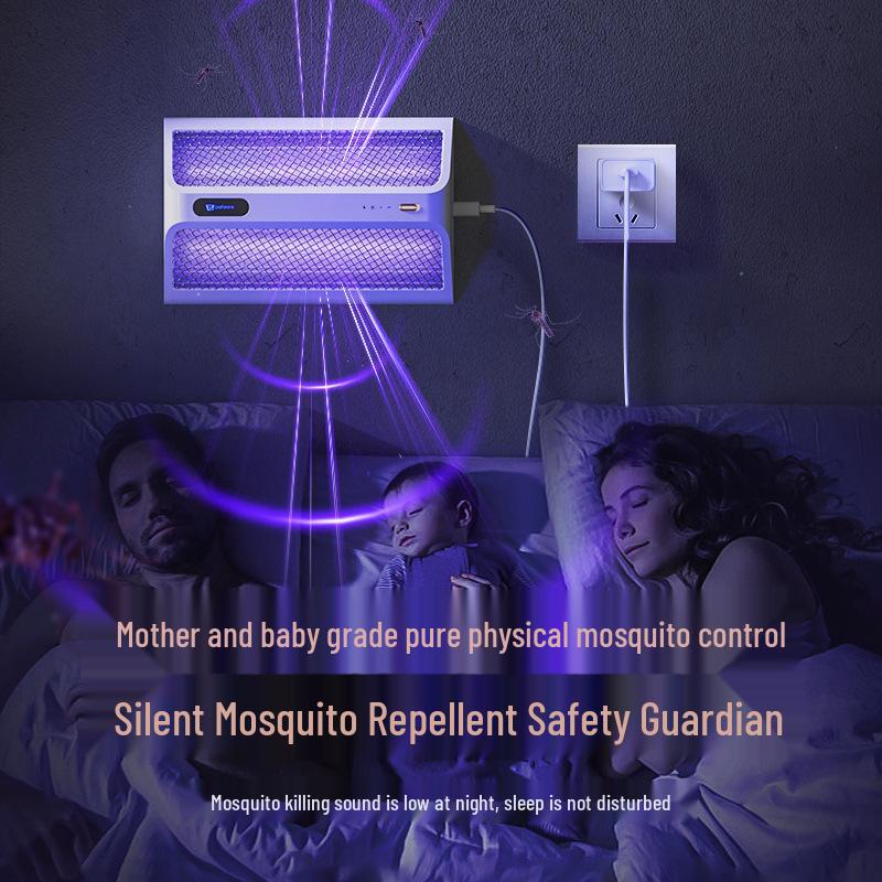 2025 Elektryczna Lampa i Packa na Komary - Repelent do Wnętrz dla Domu, Hotelu, Sklepu z Akumulatorowym Sterowaniem Muchami i Komarami.