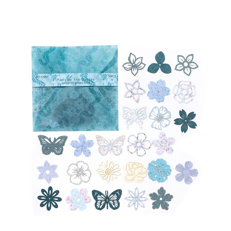 

50 pcs Vintage Lace Hollow Frame Floral Material Paper Junk Journal Planner Scrapbooking Decorative Photo Albums Craft Supplies