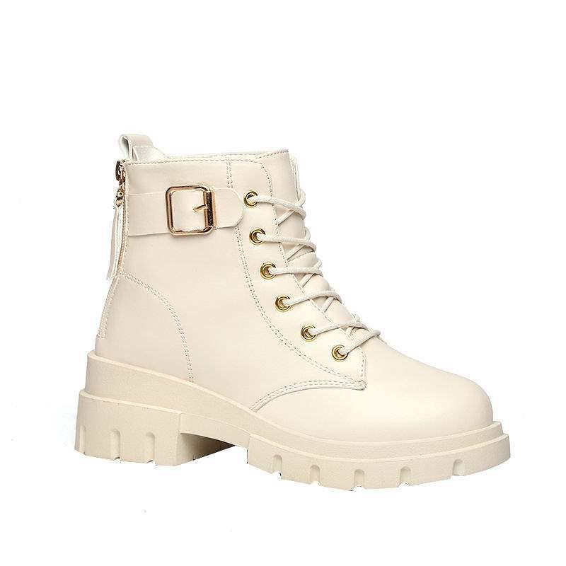 

2025 Women s British-Style Martin Boots: Autumn/Winter, Trendy Korean Short Design with Thick Soles & Plush Lining for Versatile Student Look. Size 36