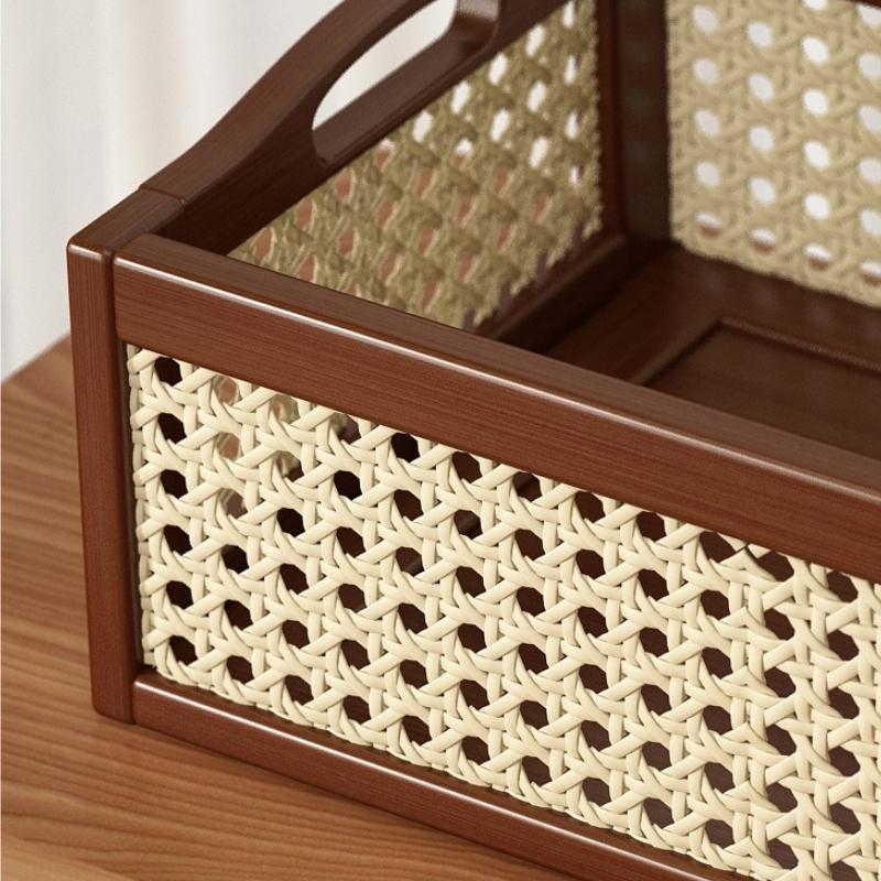 Un cestino portaoggetti versatile per la tua scrivania in stile Mid-Century Modern, completo di manici