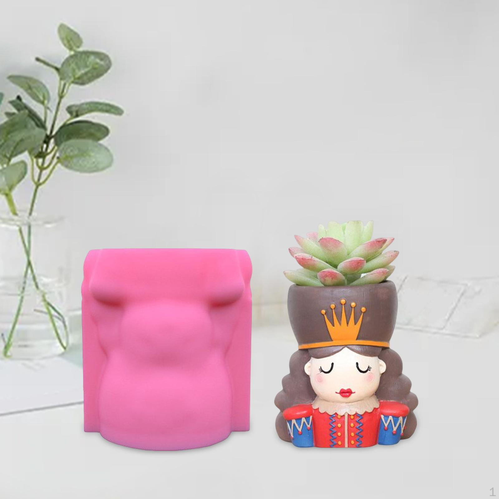 

Cute Silicone Model Flower Pot Storage Box Handmade Epoxy Resin Casting